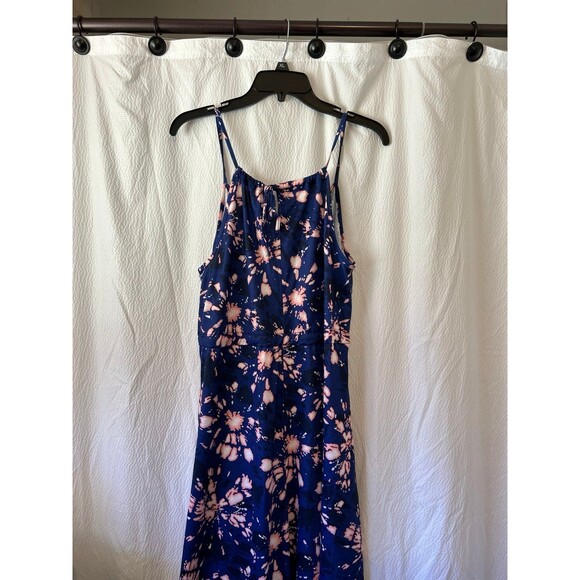 Womens Sleeveless V Neck Spaghetti Strap Pockets Beach Boho Tropical Summer Maxi - Picture 4 of 4